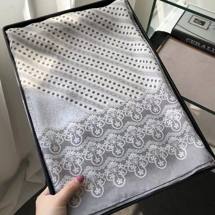 Ladies Fashion Trend Casual Spring And Autumn Book Lovely Polka Dot Silk Scarf Scarf Specification drawing