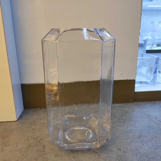 厂家直销欧式玻璃花瓶透明水培富贵竹百合竖条花瓶客厅插花摆件