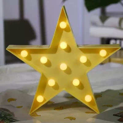 Star-decorated Korean-style small decorative lights, photo props, table lamps, neon decorations, night lights, JD craft LED decorative lights 92