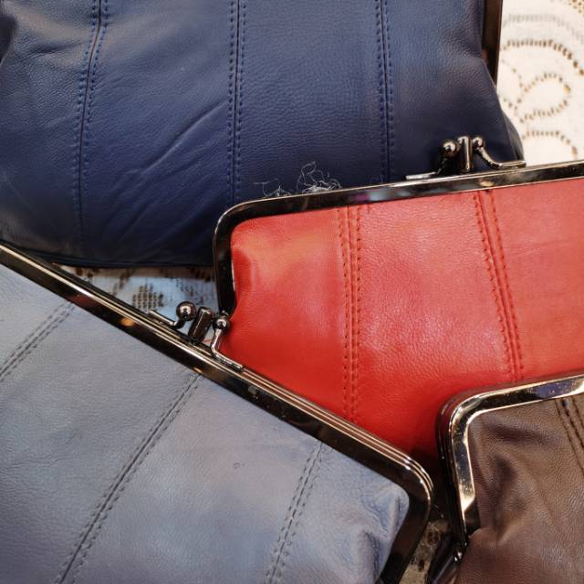 真皮夹子包零钱包女士包细节图