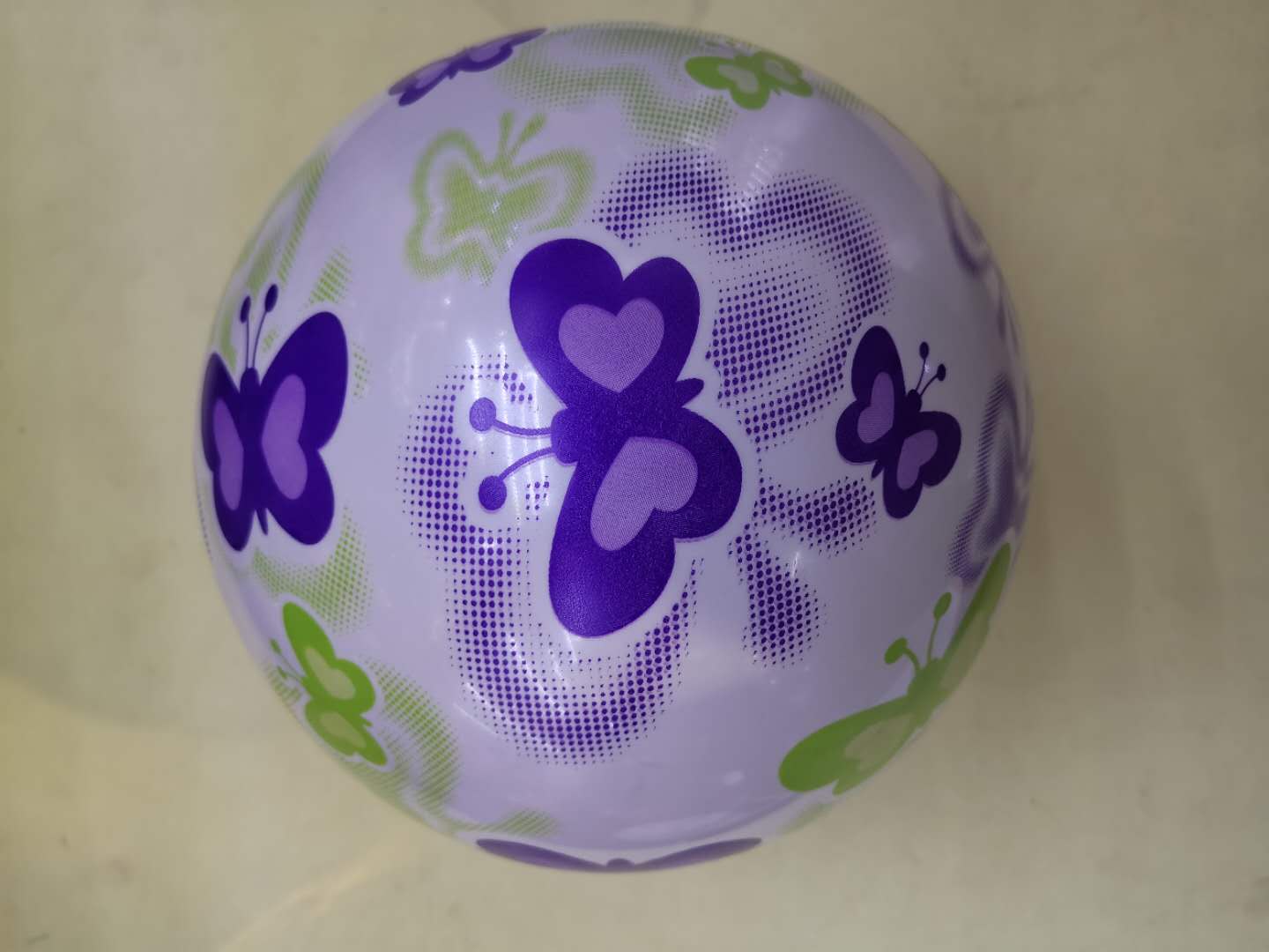 Kindergarten special inflatable patting ball children's toy, butterfly pattern explosion-proof thickened 22# two-color printed butterfly ball details Picture
