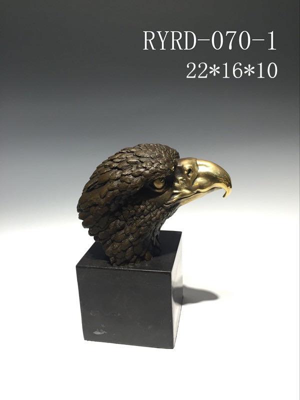 纯铜精工鹰头摆件高端礼品家装饰品工艺品