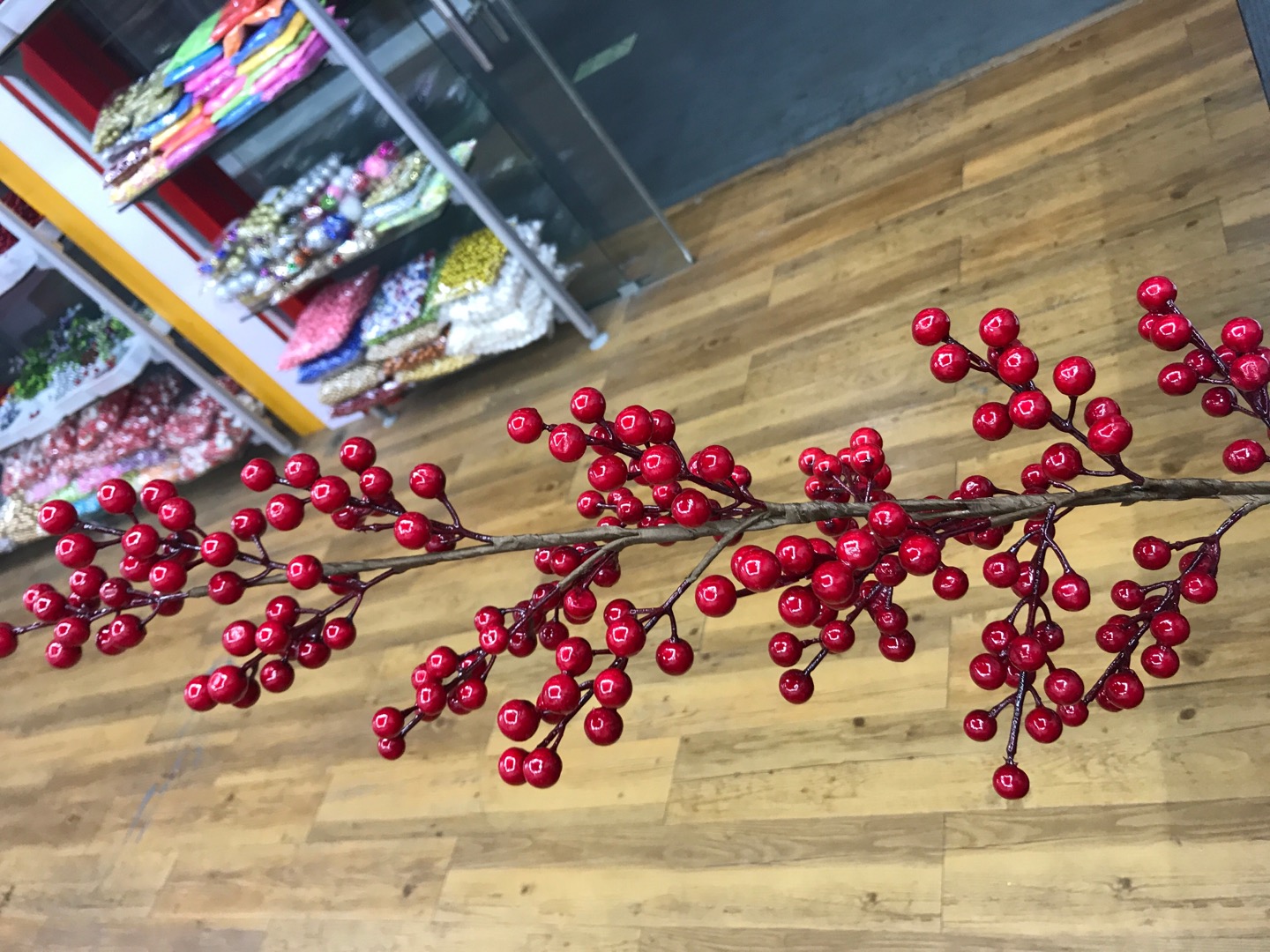 贵林圣诞12头18叉发财红果枝来样定制厂家直销