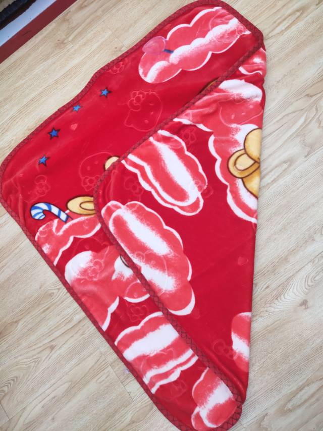 Bunny Bear Blanket With Cartoon Design details Picture