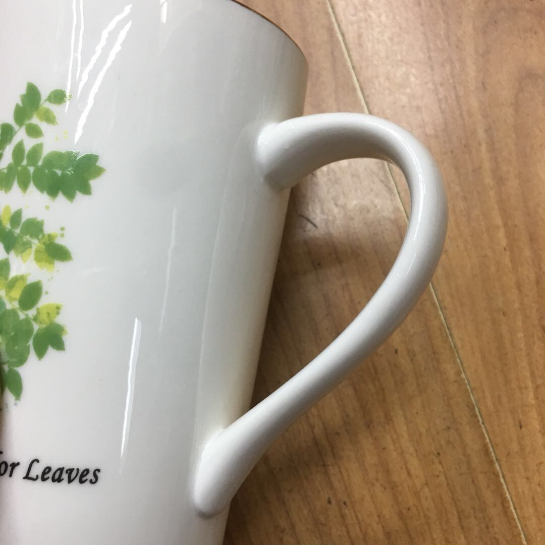 Creative ceramic printed gold thread mouth straight mug factory direct sales details Picture