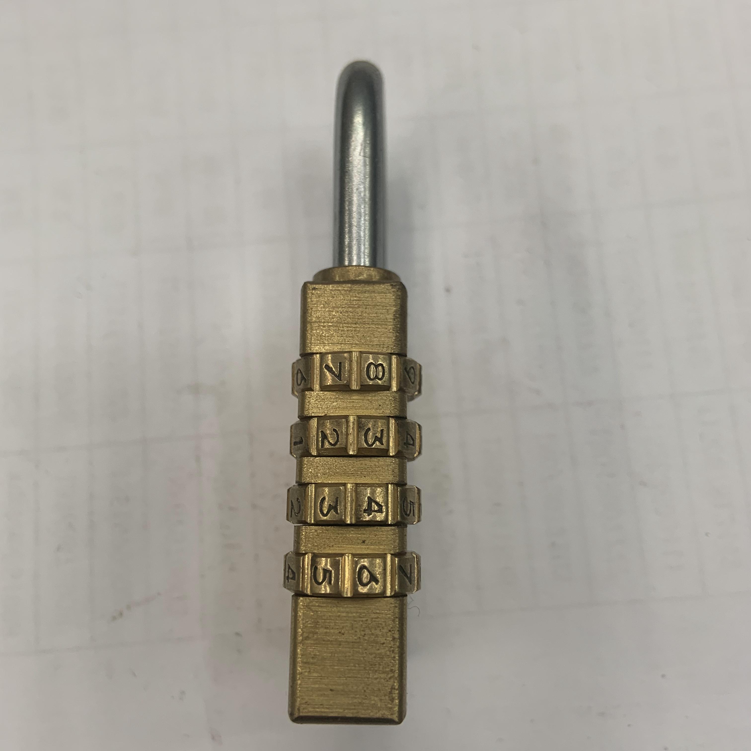 Pure copper old-fashioned padlock, household dormitory cabinet door lock, outdoor waterproof and rust-proof small lock head, warehouse door extended lock Specification image