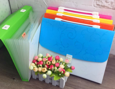 Creative student multi-layer file bag, folder, portable office bag A4