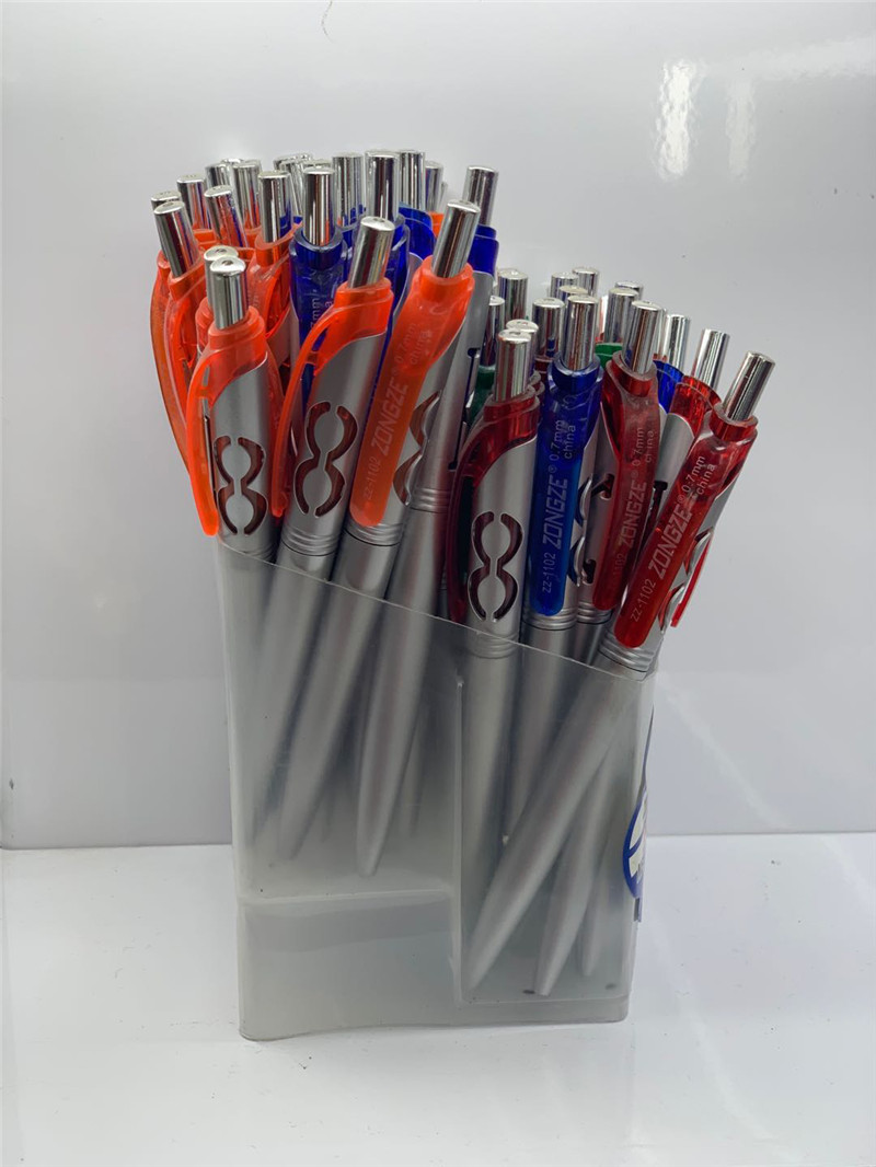 Zongze Brand High-End Candy Color Blue Ballpoint Pen Office Learning Universal Pen details Picture