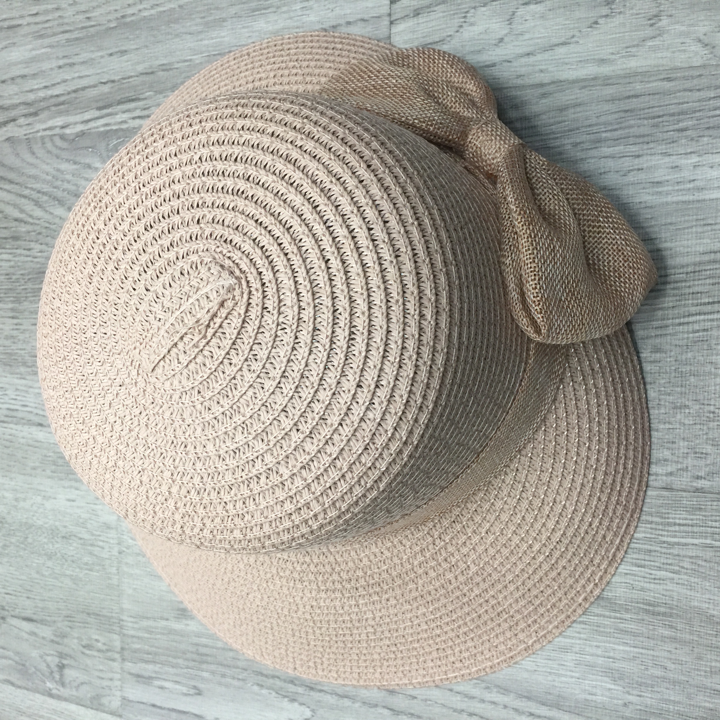 草帽女夏天遮阳帽百搭蝴蝶结户外出游防晒帽沙滩帽太阳帽小檐帽子