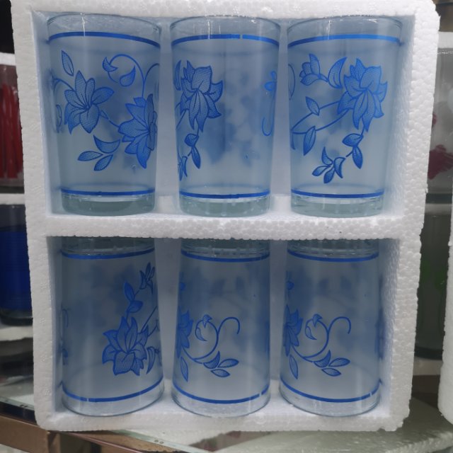 玻璃杯六个套装热转印工艺现货