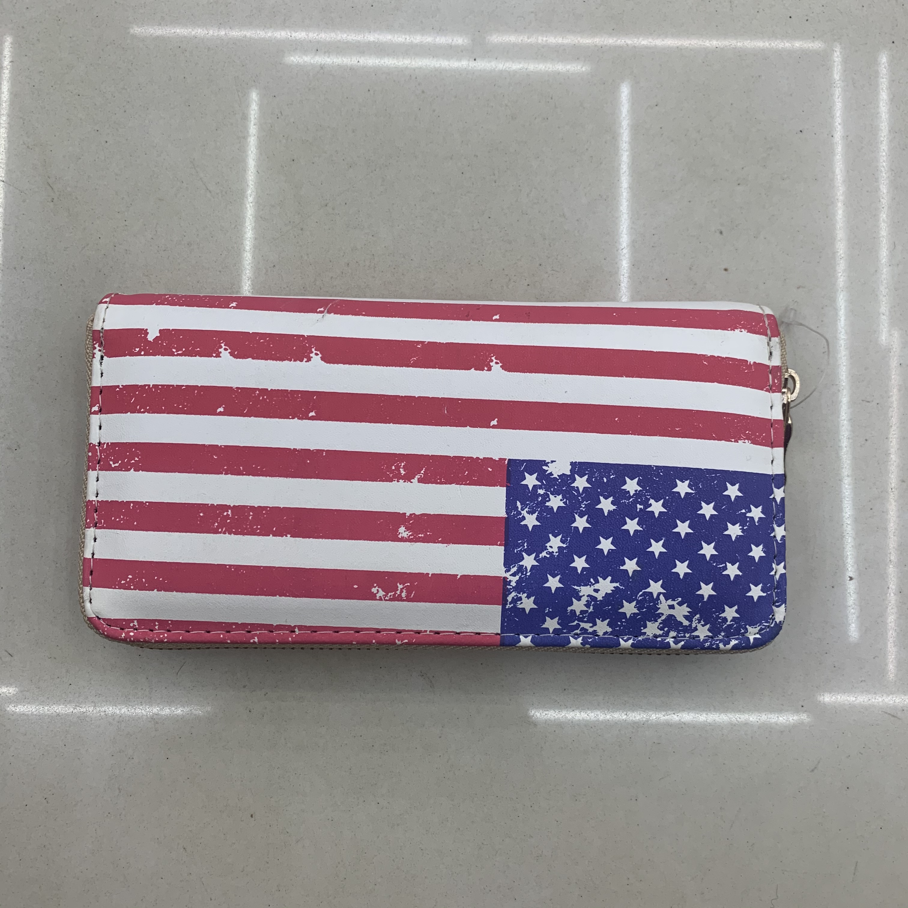 韩版国旗新款时尚女士 PU皮女式折叠简约中小零钱夹钱包女长款