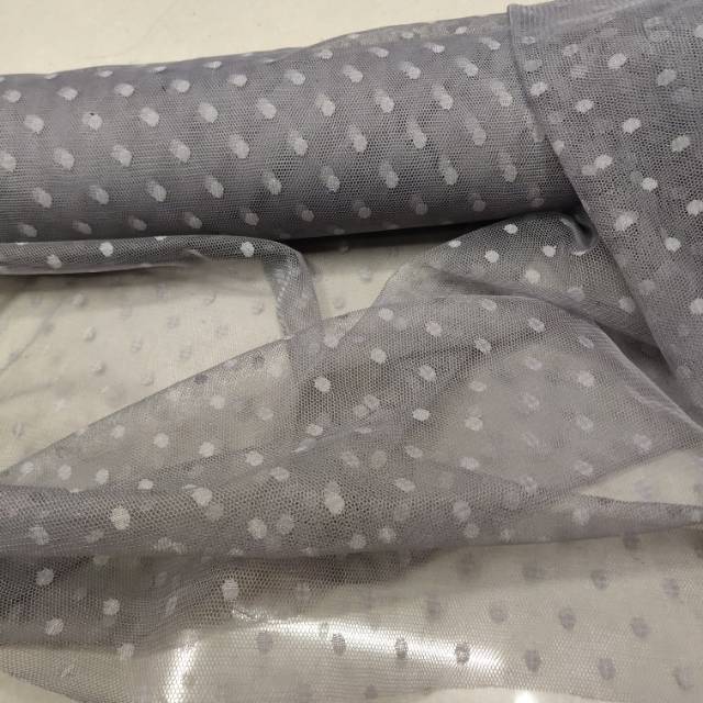 Polka dot mesh puffy skirt fabric for clothing accessories