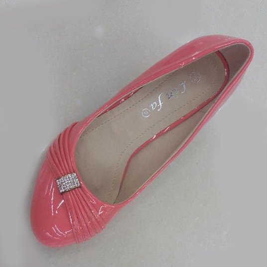 2023 Spring And Autumn New Female Soft Sole Handmade Four Season Shoes Round Head Wedge High Heels Cowhide Patent Leather Pointed Four Season Female Shallow Mouth Single Shoes details Picture