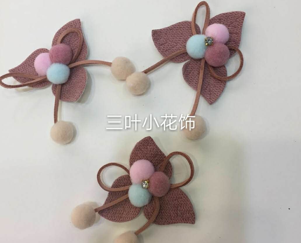 Diy Children's Hair Accessories Handmade Hair Clip Hair Clip Accessories Pu Glitter Love Hair Rope Accessories details Picture