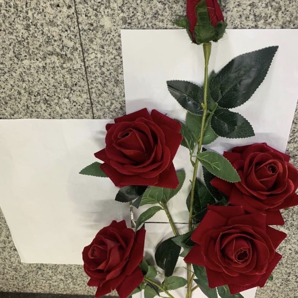 仿真花假花餐桌卧室客厅装饰品摆设花酒柜红色摆件工艺品塑料花