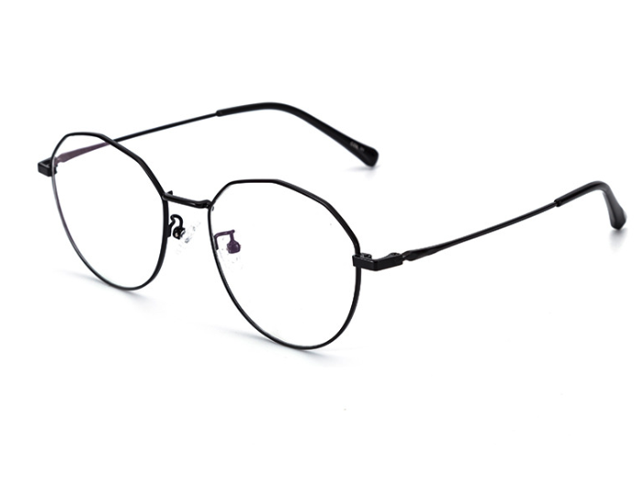 Full-frame irregular polygonal spectacle frame, retro spectacle frame details Picture