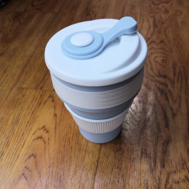 户外旅行便携硅胶咖啡杯 可伸缩硅胶情侣水杯厂家直销 硅胶水杯硅胶伸缩杯