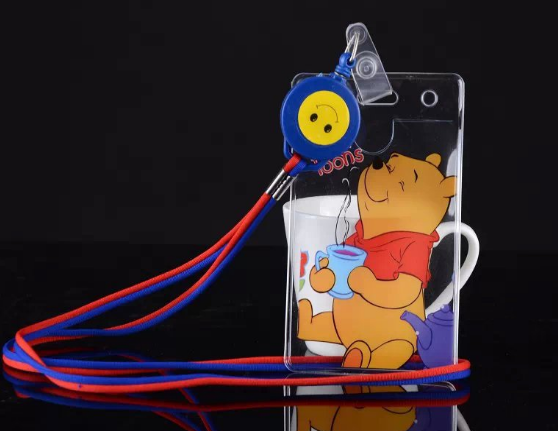 Name tag, ID card, Korean version, student, bus, cute cartoon, children's soft rope, elastic and tight hanging rope, name tag Specification drawing