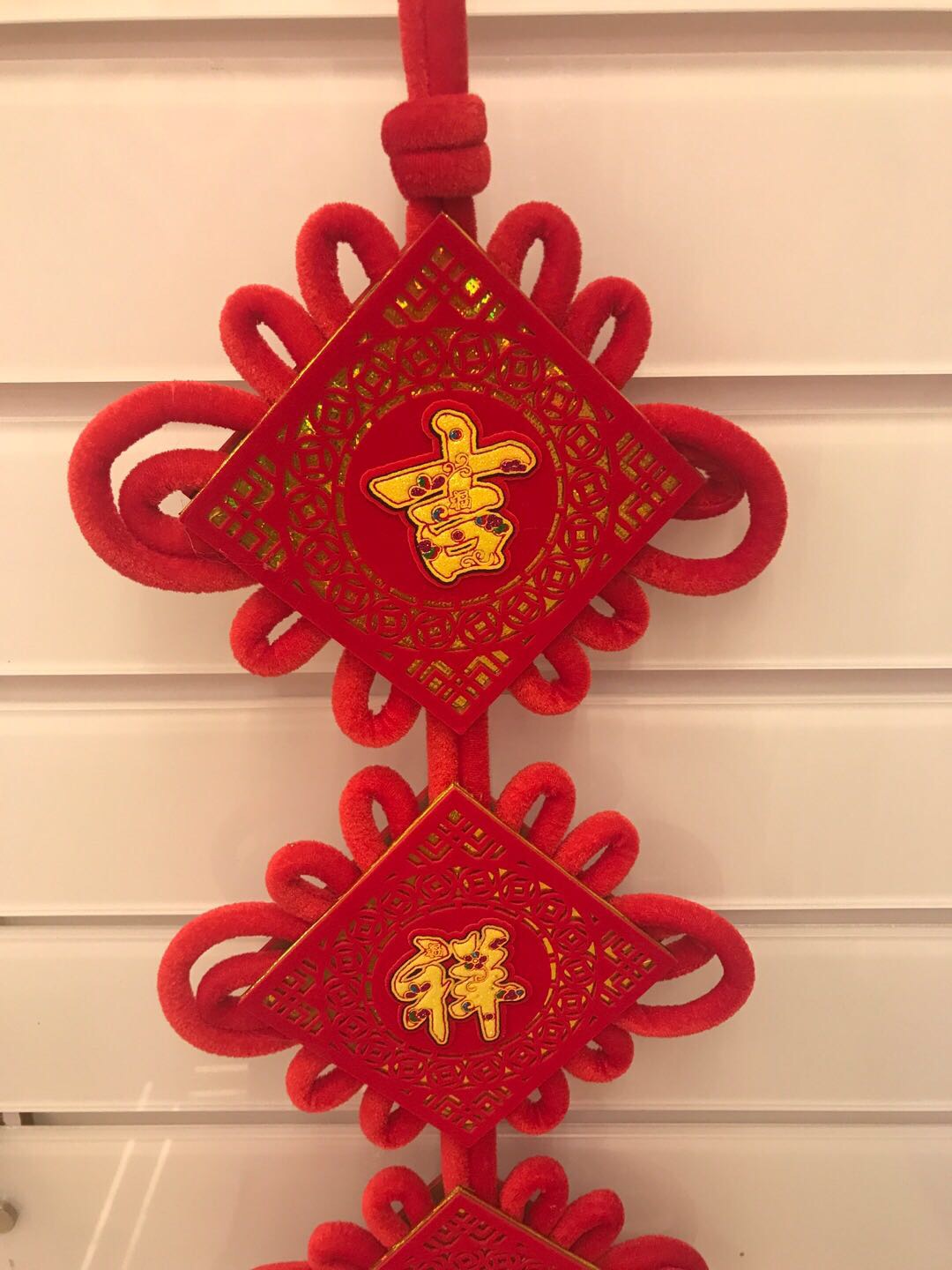 Velvet fabric hollowed-out couplet pendants, festive and festival supplies details Picture