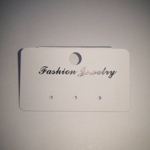 Factory direct plastic matte bottom paper card jewelry packaging custom earrings cardboard hangtag white three holes