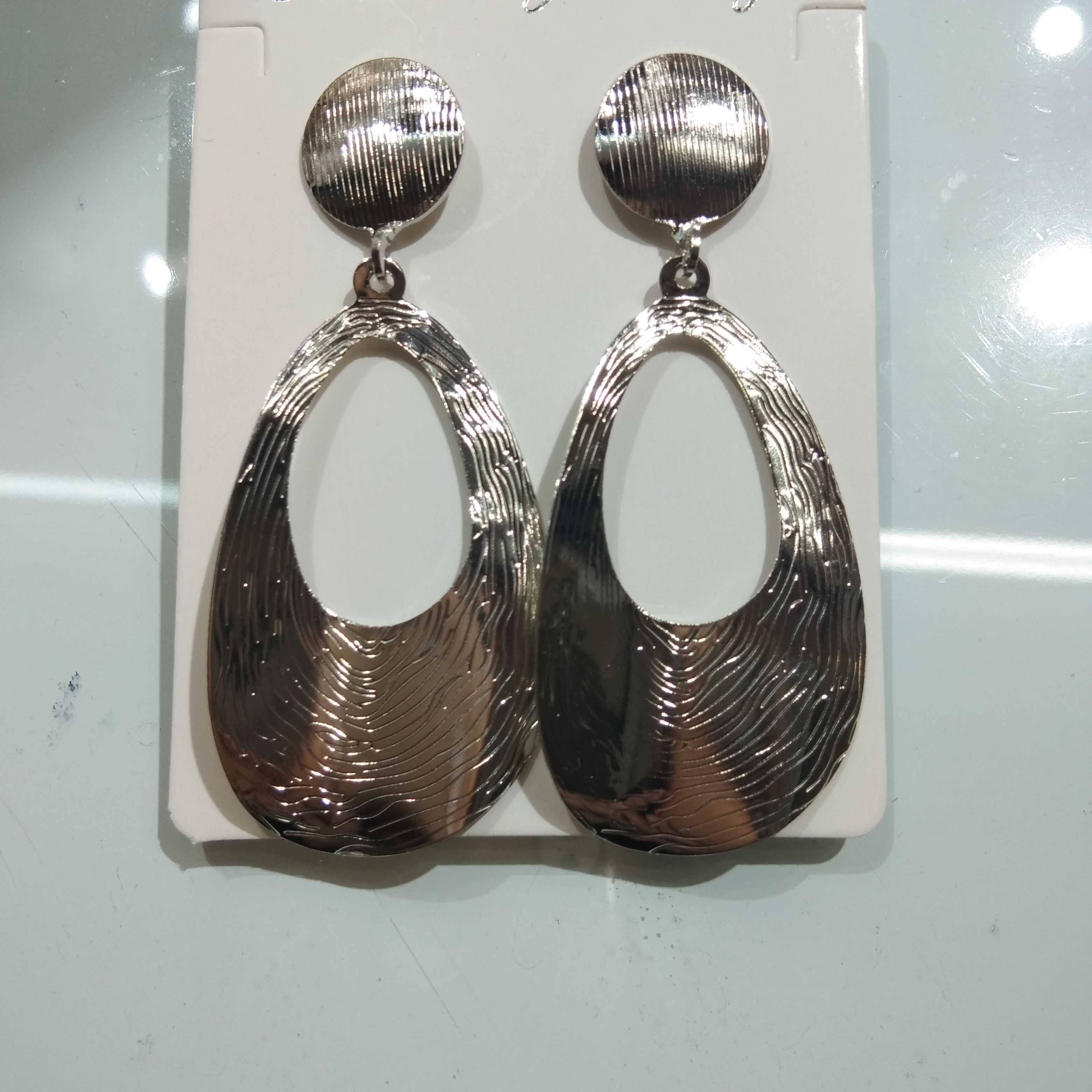 合金水滴形复古磨砂银色耳环耳饰批发产品图