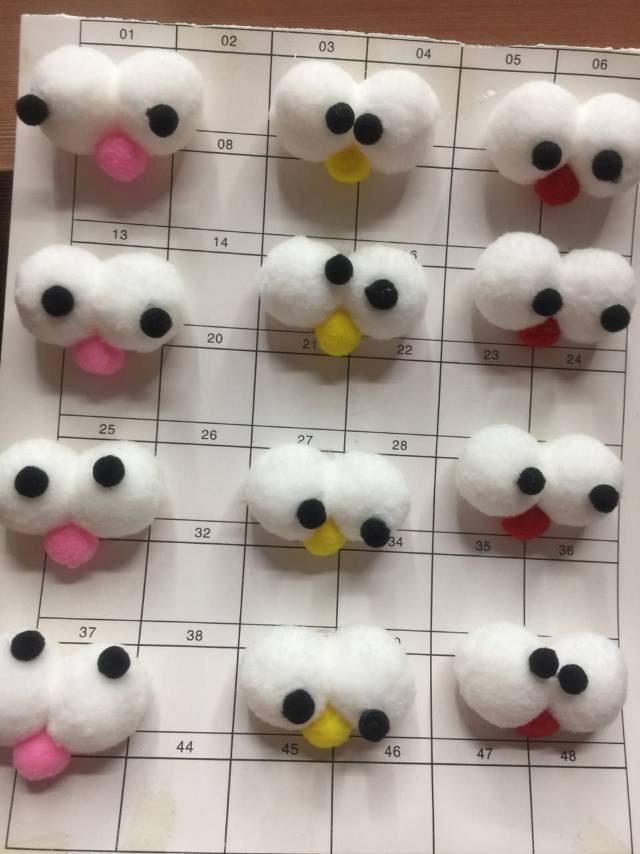 毛球眼睛个性创意卡通可爱毛绒