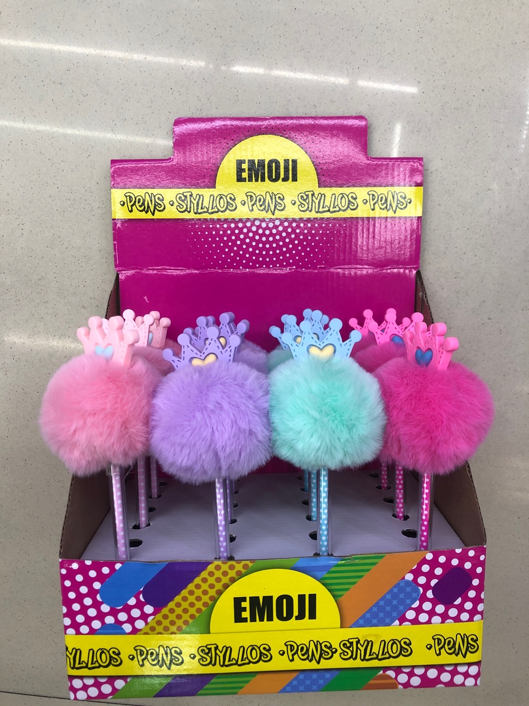Fluffy crown creative stationery pen small fresh web celebrity in girl's heart ballpoint pen student fountain pen 0.7mm black water pen prize gift wholesale thumbnail