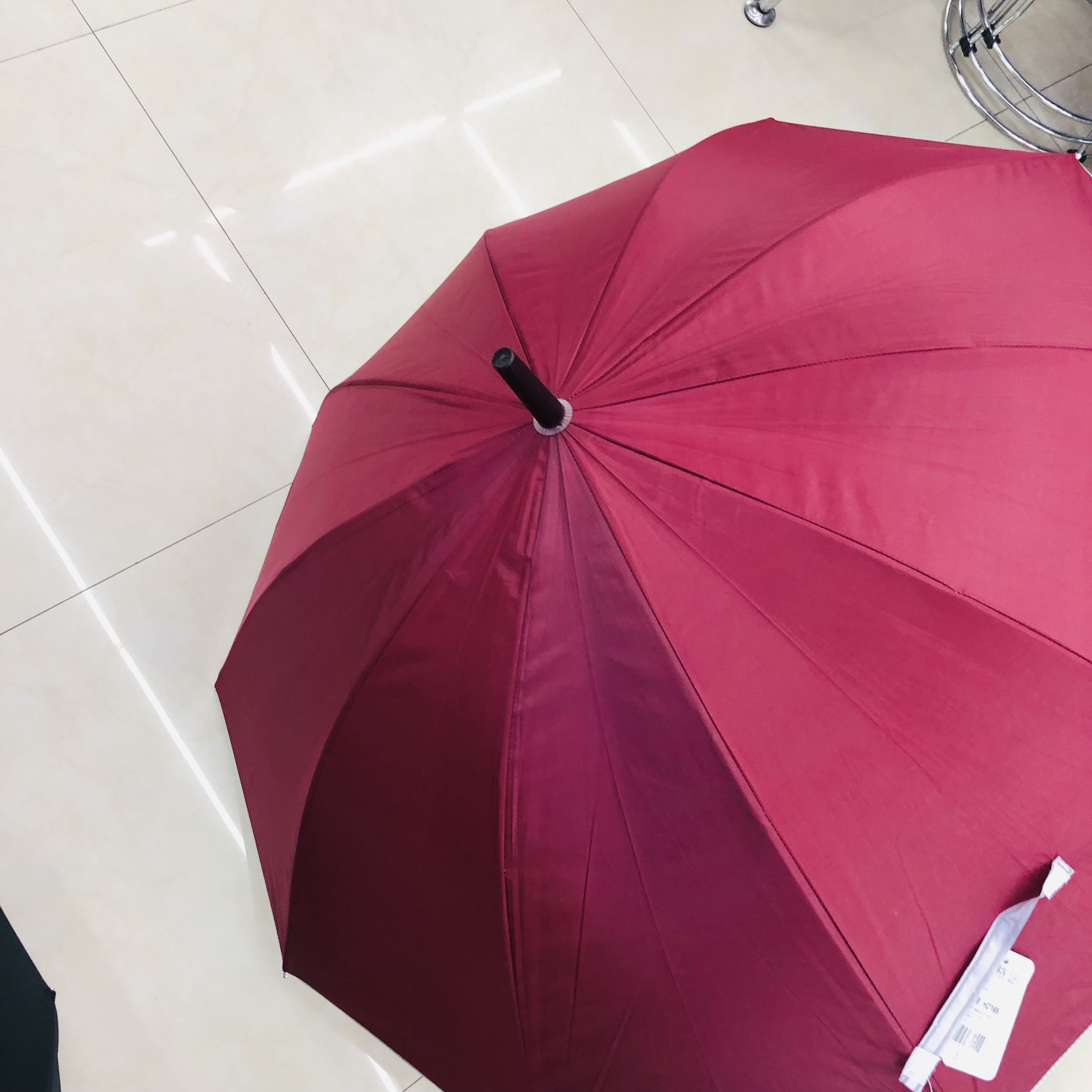 Yiwu Good Goods Long Umbrella Business Umbrella Custom Increase Wind Weather Umbrella Solid Color Long Handle Straight Rod Specification drawing
