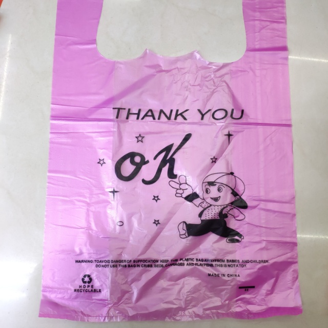 Thickened purple plastic bags, handbags, extra-large moving bags, garbage bags