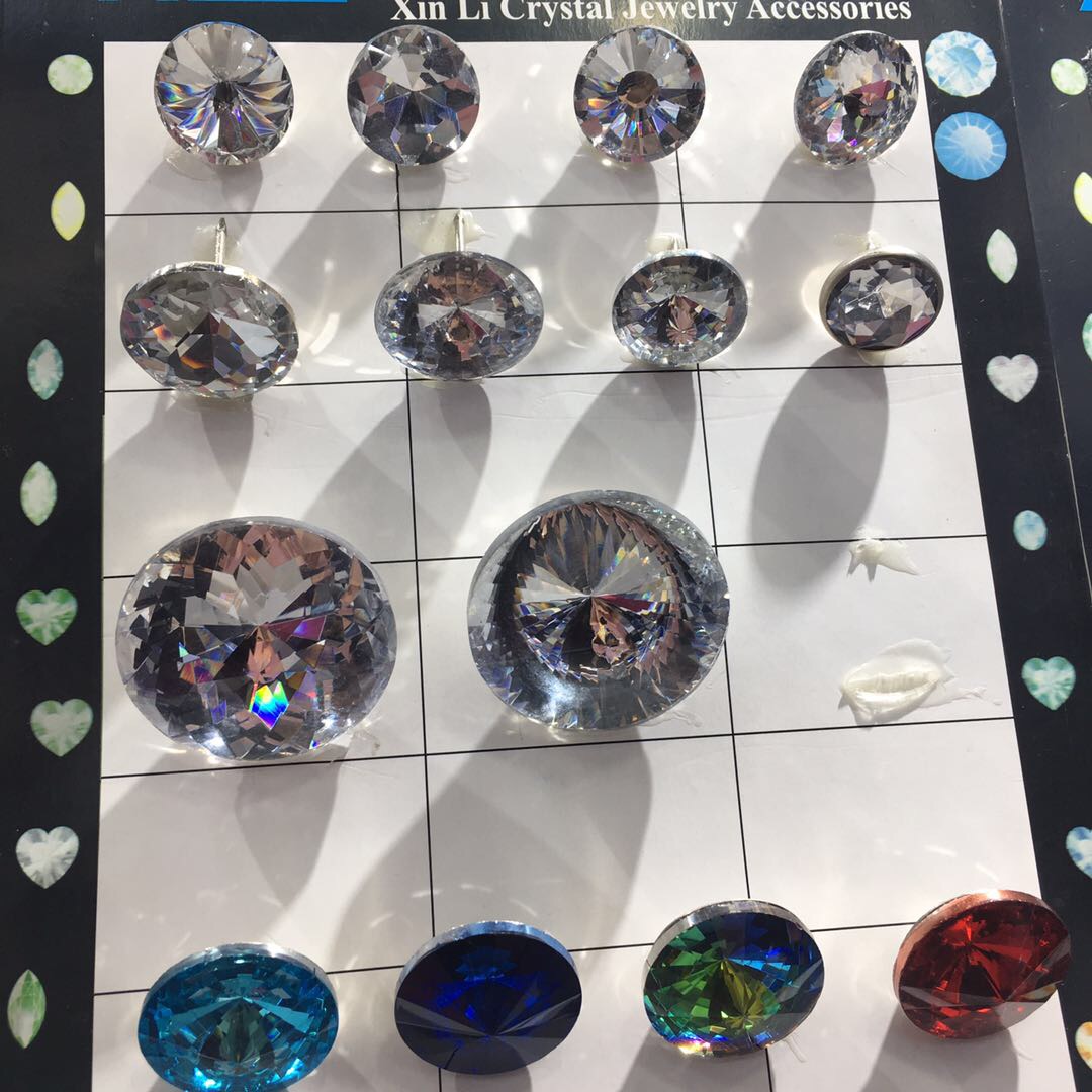 透明半立体仿钻石玻璃水晶配件尺寸不一