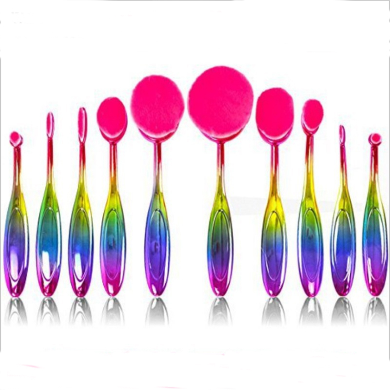 Wholesale new 10-piece toothbrush makeup brush set and styling makeup brushes details Picture