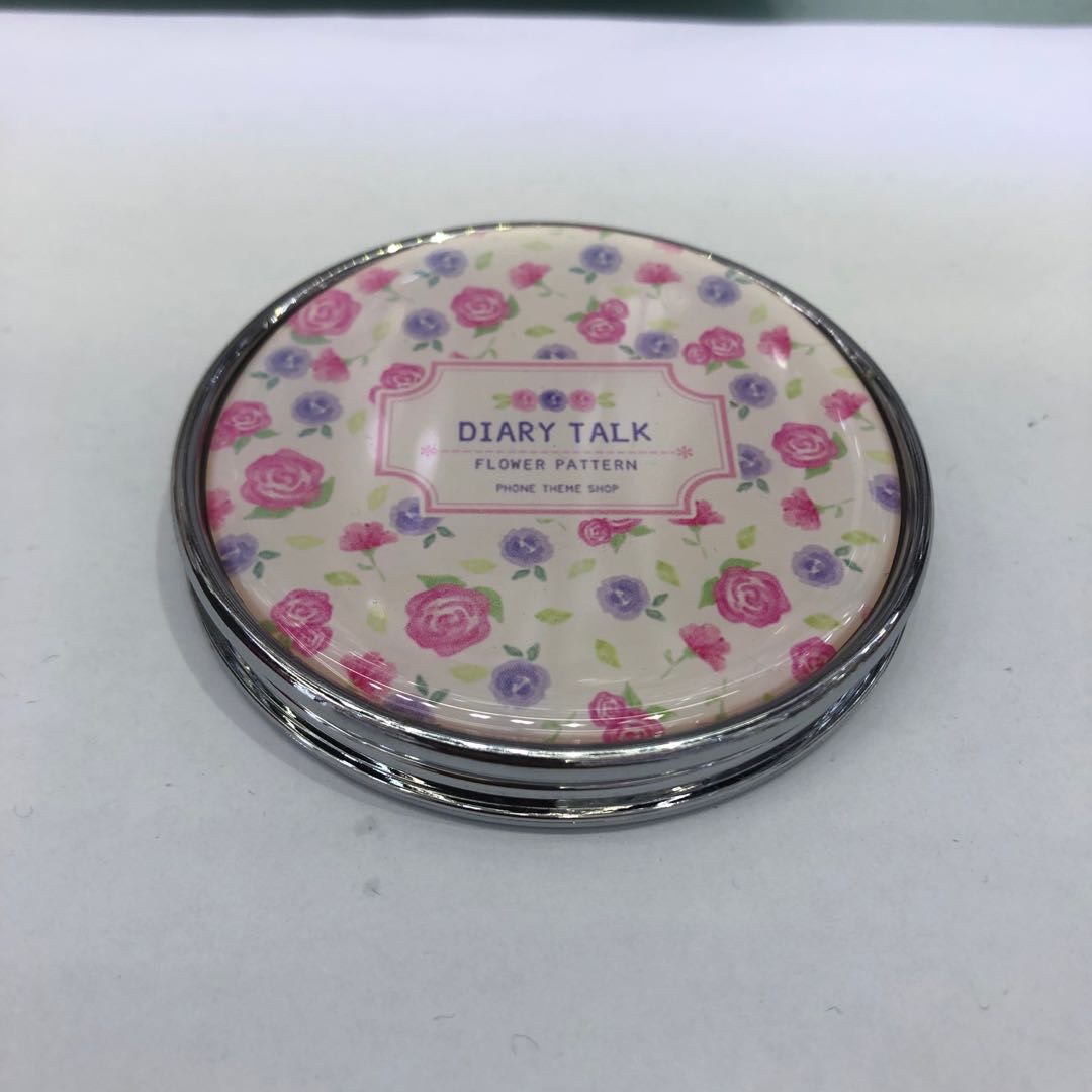 小碎花小镜子随身化妆镜可爱便携折叠学生镜