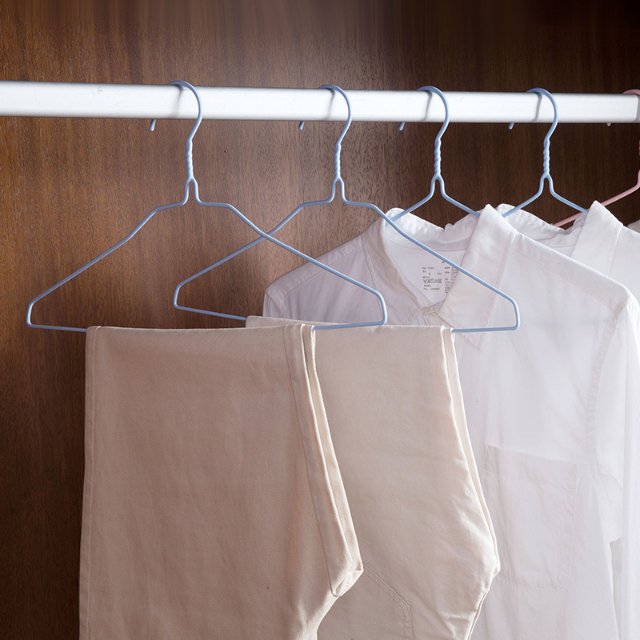 厂家直销环保浸塑衣服架批发干湿两用成人晾衣架一件代发细节图