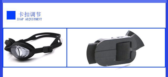 High-definition anti-fog and waterproof large-frame swimming goggles for both men and women with myopia protection, electroplated flat light diving goggles, swimming goggles details Picture