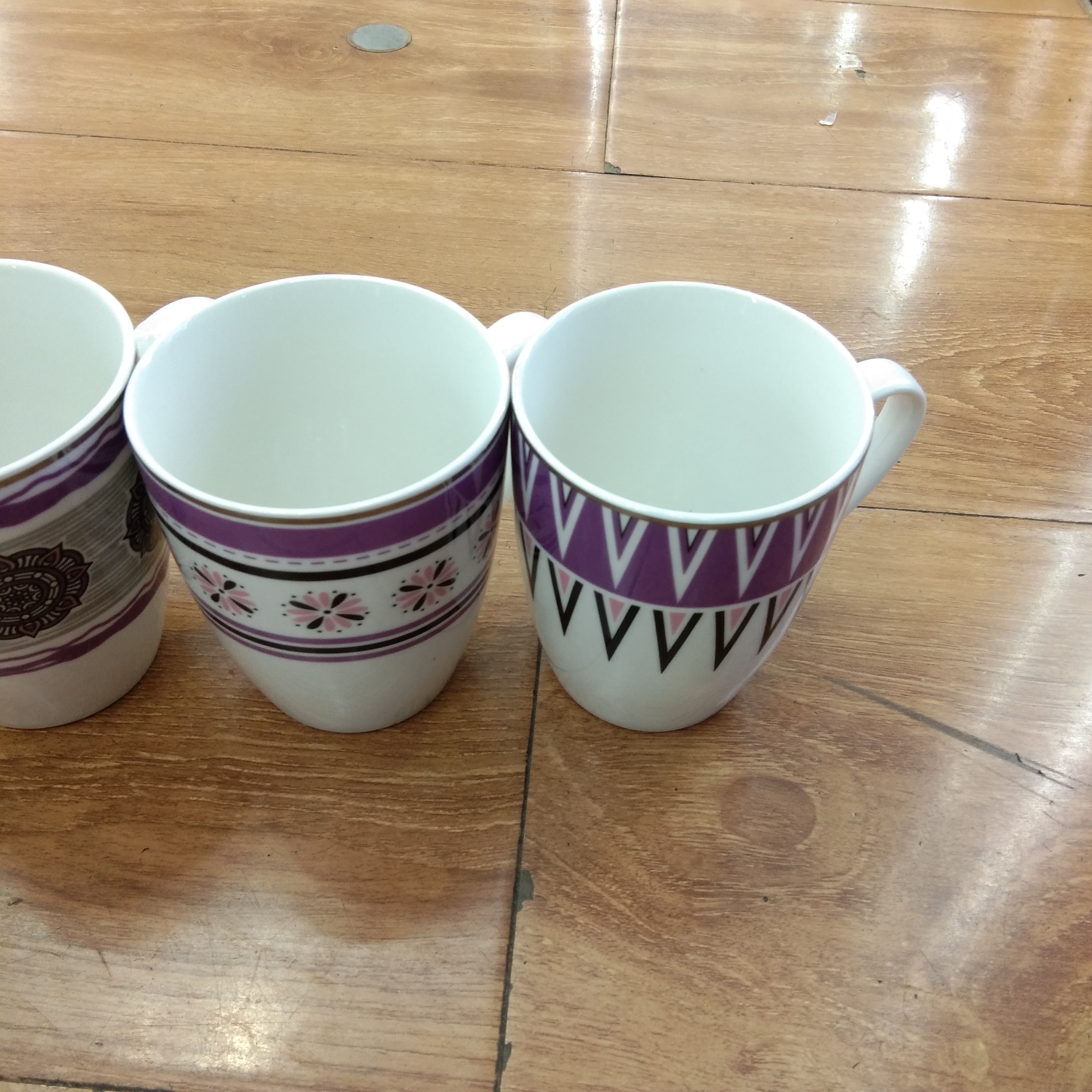 Ceramic geometric pattern cups, creative mugs, household cups wholesale Xingbi XB100 details Picture