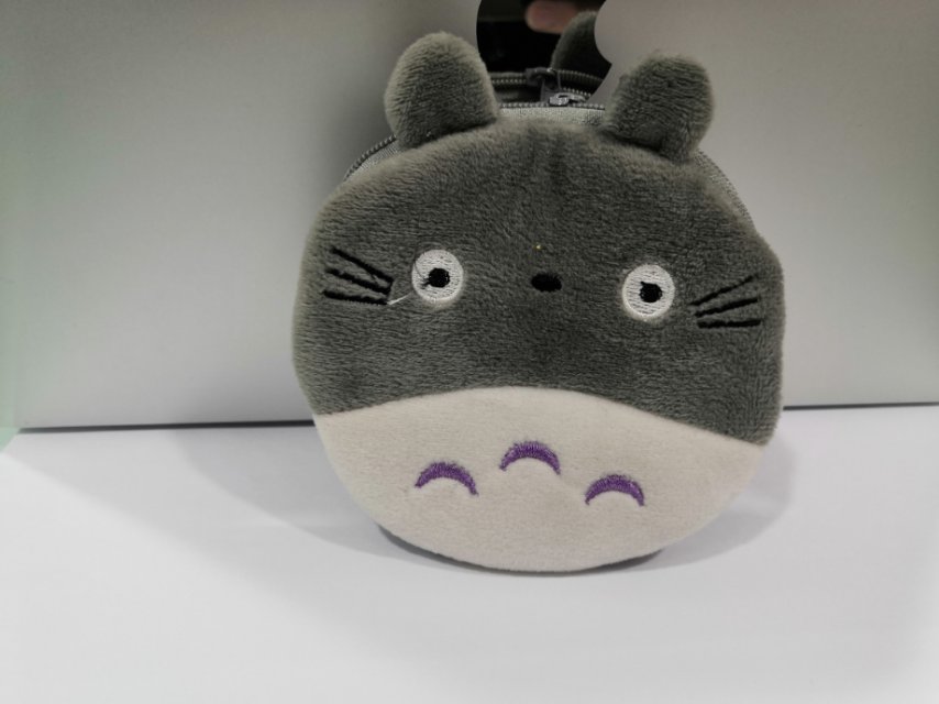 10公分圆形龙猫刺绣零钱包包包毛绒玩具小孩子