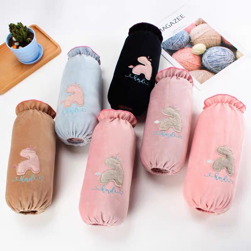 Autumn and winter cute female sleeve guards, student sleeves, long adult work sleeves, cartoon Korean version sleeves