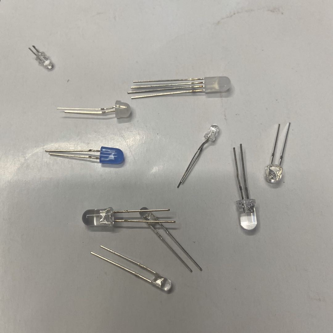 迷你小灯泡底座灯发光制作材料电池七彩灯闪灯LED电子灯珠装饰红光小细节图