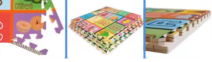 EVA color-printed fruit letter floor mat puzzle details Picture