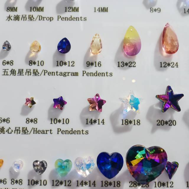 五角星吊坠玻璃水晶韩版简约INS风