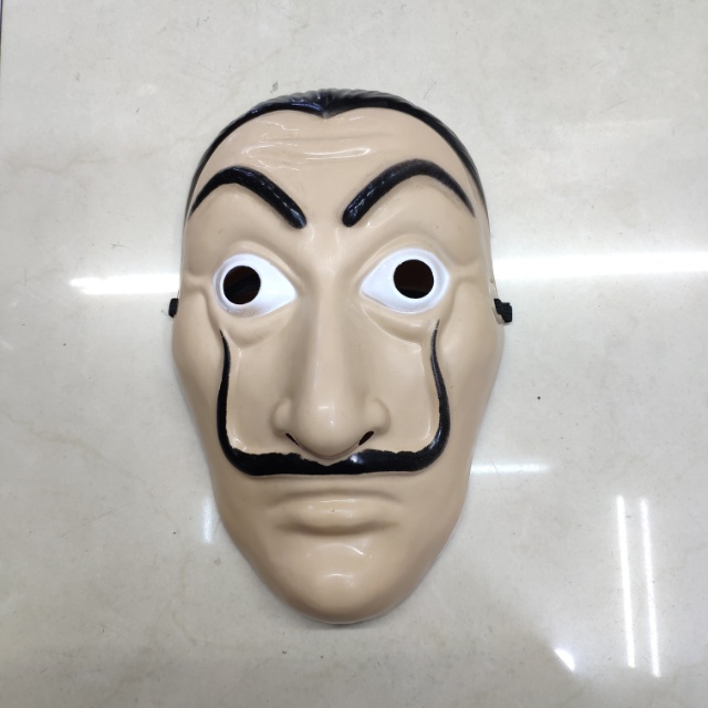 塑料大胡子达利面具面罩万圣节cos化妆舞会派对假面v字面具产品图