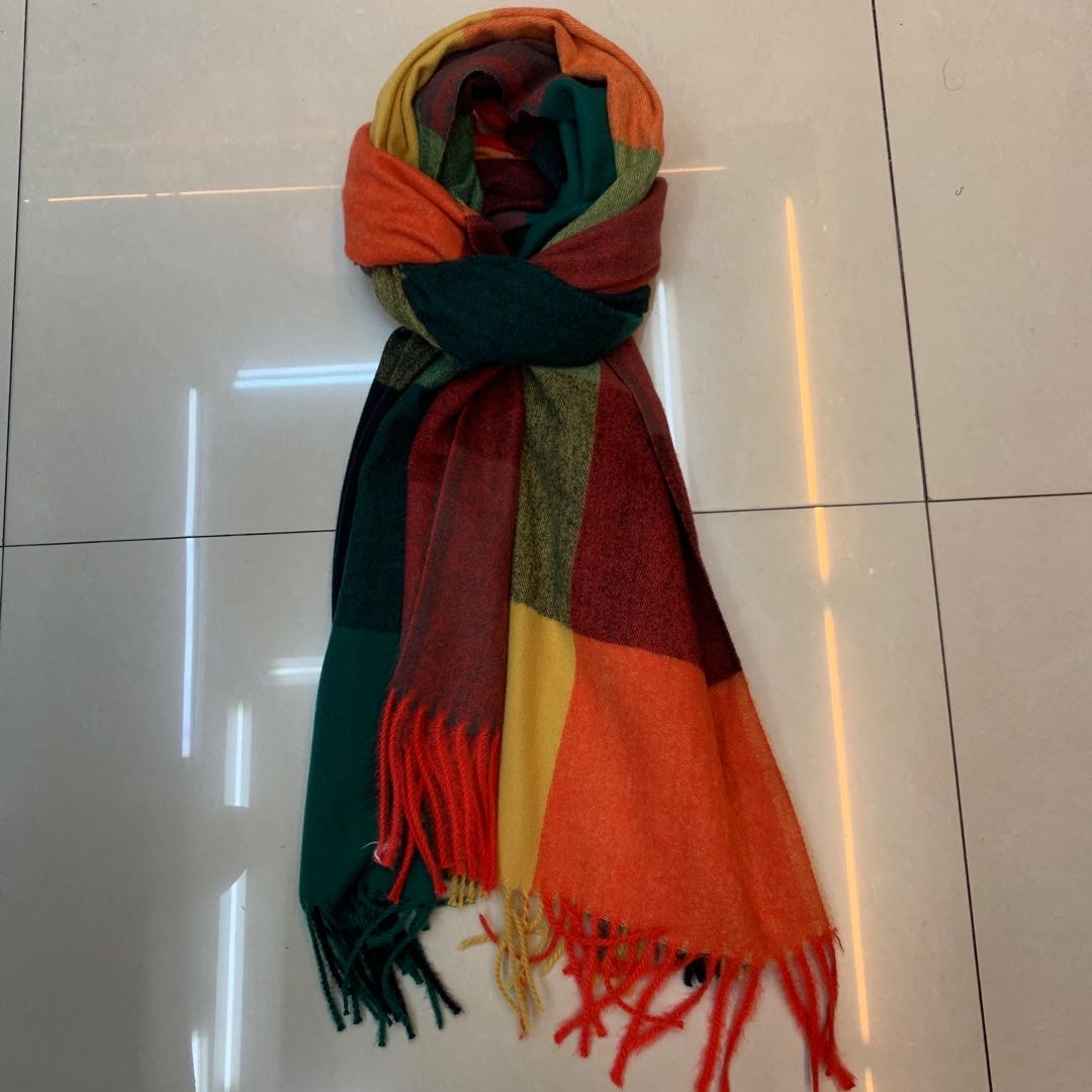 Plaid Thick Scarf Fashion Scarf Scarf Manufacturers Direct Scarf