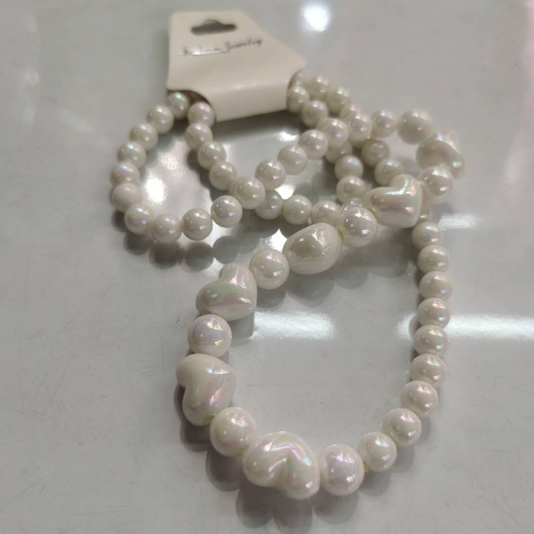 Korean-style fashionable and stylish children's versatile accessory necklace, little girl's multi-color chain Specification image