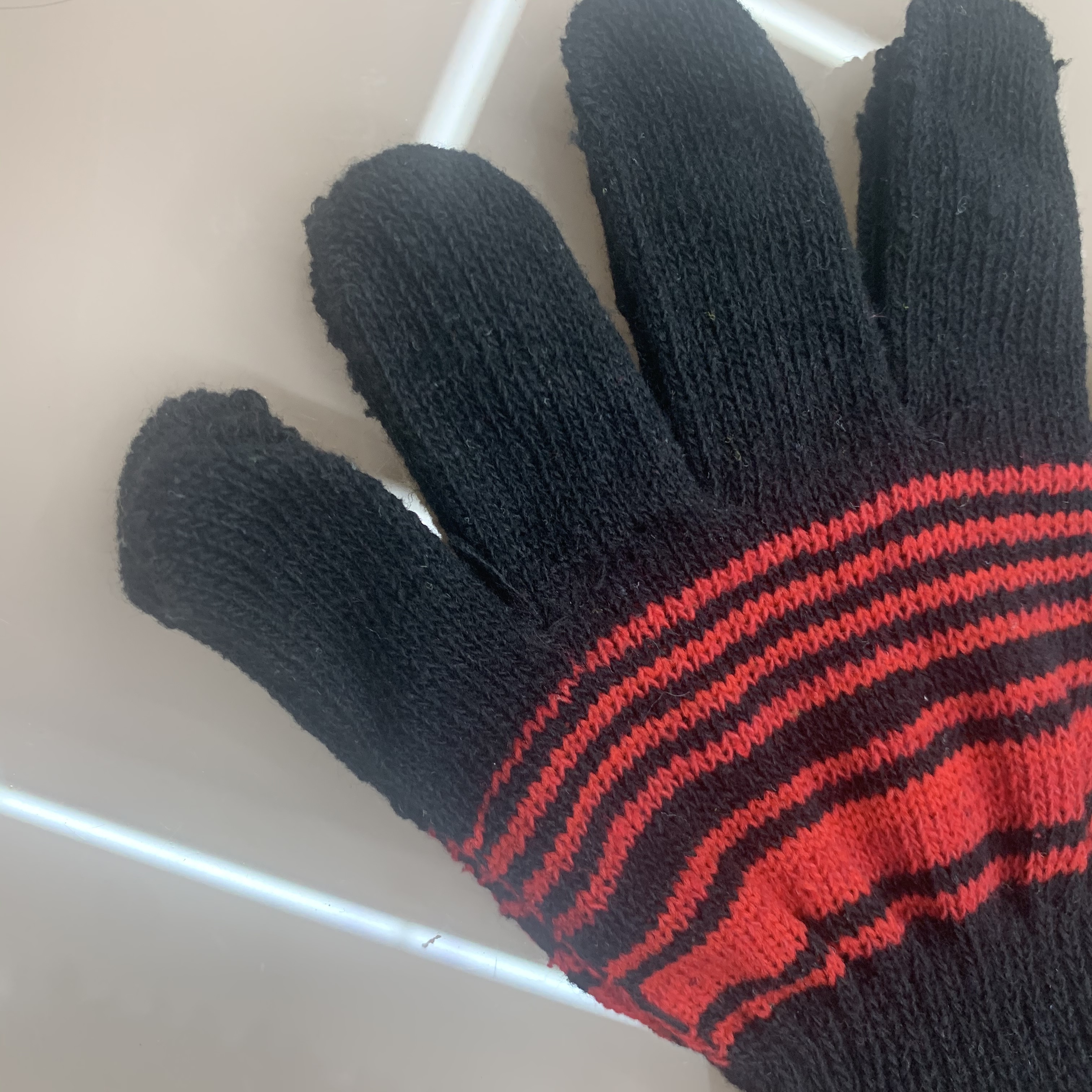 Children's Gloves Winter Warm Striped Toddler Toddler Girl Princess Cute Girl Big Child Wool Knit details Picture