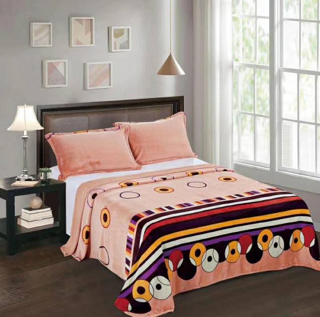 Flannel Coloured Printed Blanket