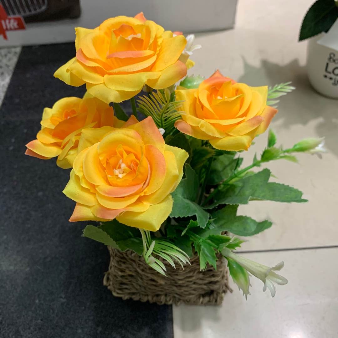 仿真花假花塑料花摆件客厅摆件卧室摆件装饰摆件