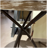 Nordic casual style wooden iron frame coffee table and flower stand Specification image