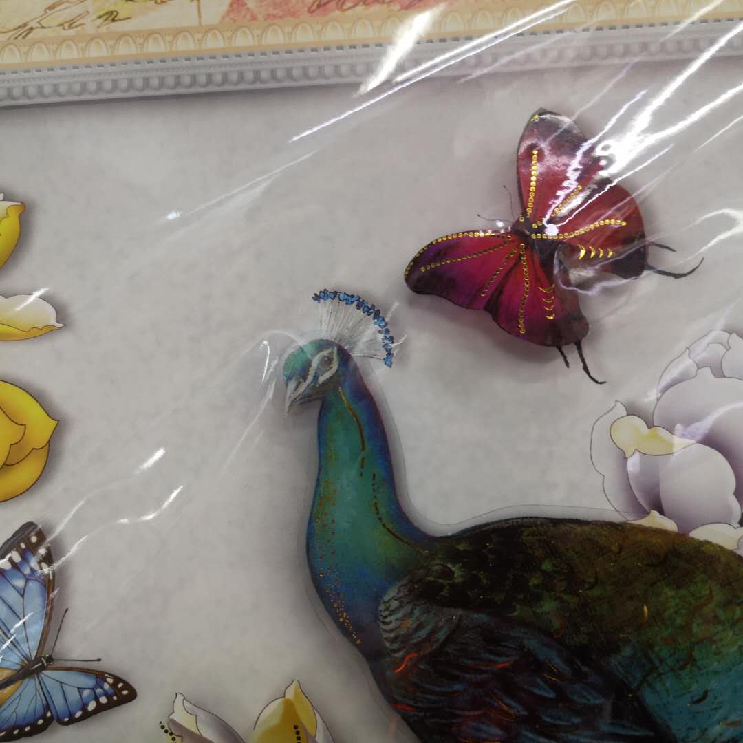 Peacock Wall Stickers Kitchen Living Room Dining Room Bedroom Wall Stickers Wallpaper Room Wallpaper Self-Adhesive Wall Decoration Stickers Green Plants Warm details Picture