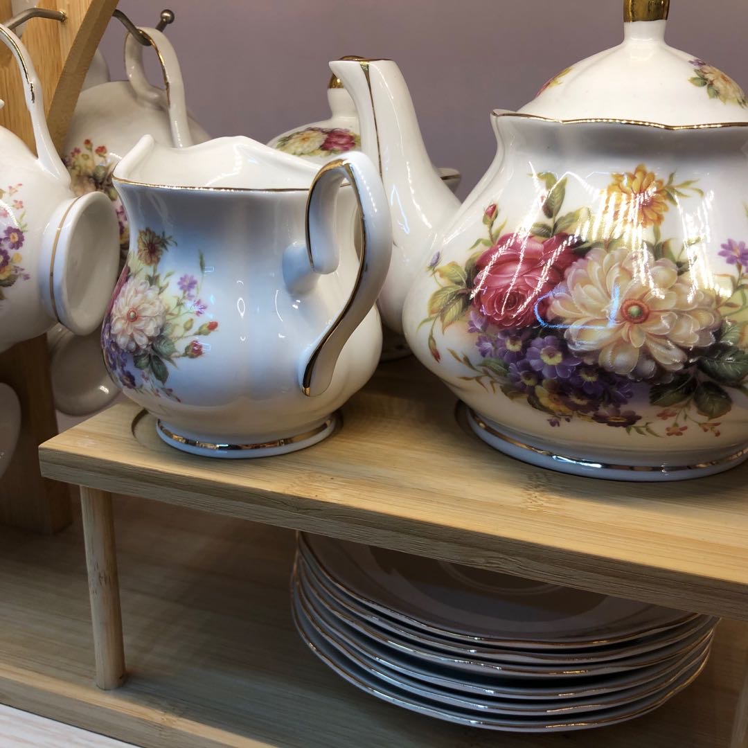 Jintai Craft Flower Ceramic Cups 15-piece Set for Children, teapots, cups and saucers, Creative and trendy water cups, Home coffee cups Specification image