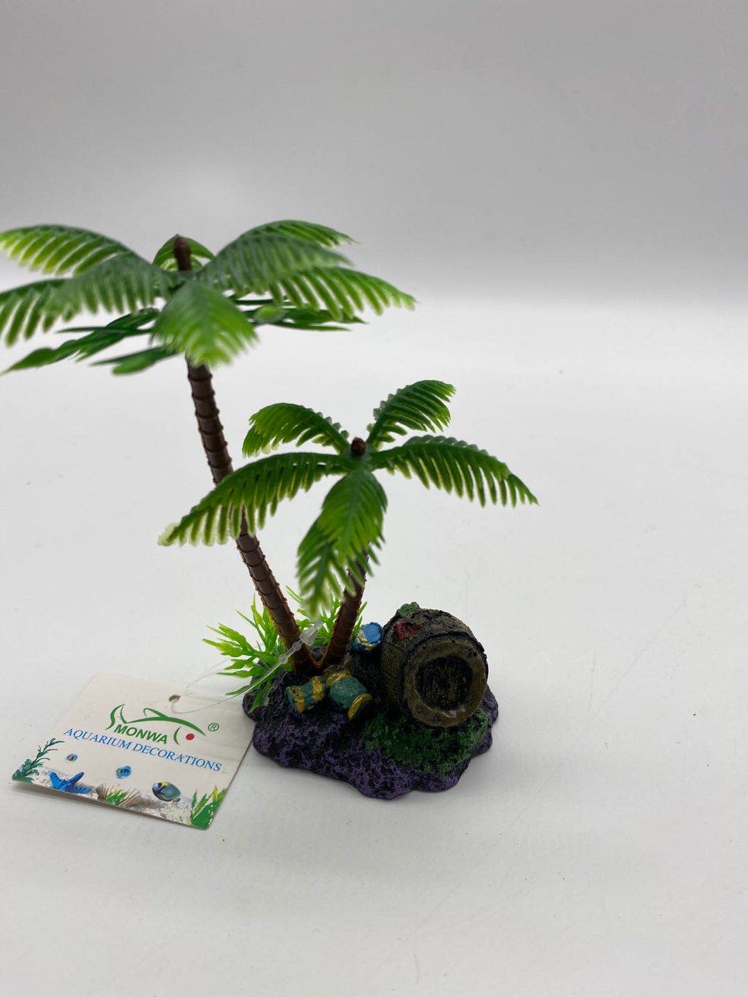 Cute kids aquarium products, fish tank decoration, simulated coconut tree details Picture